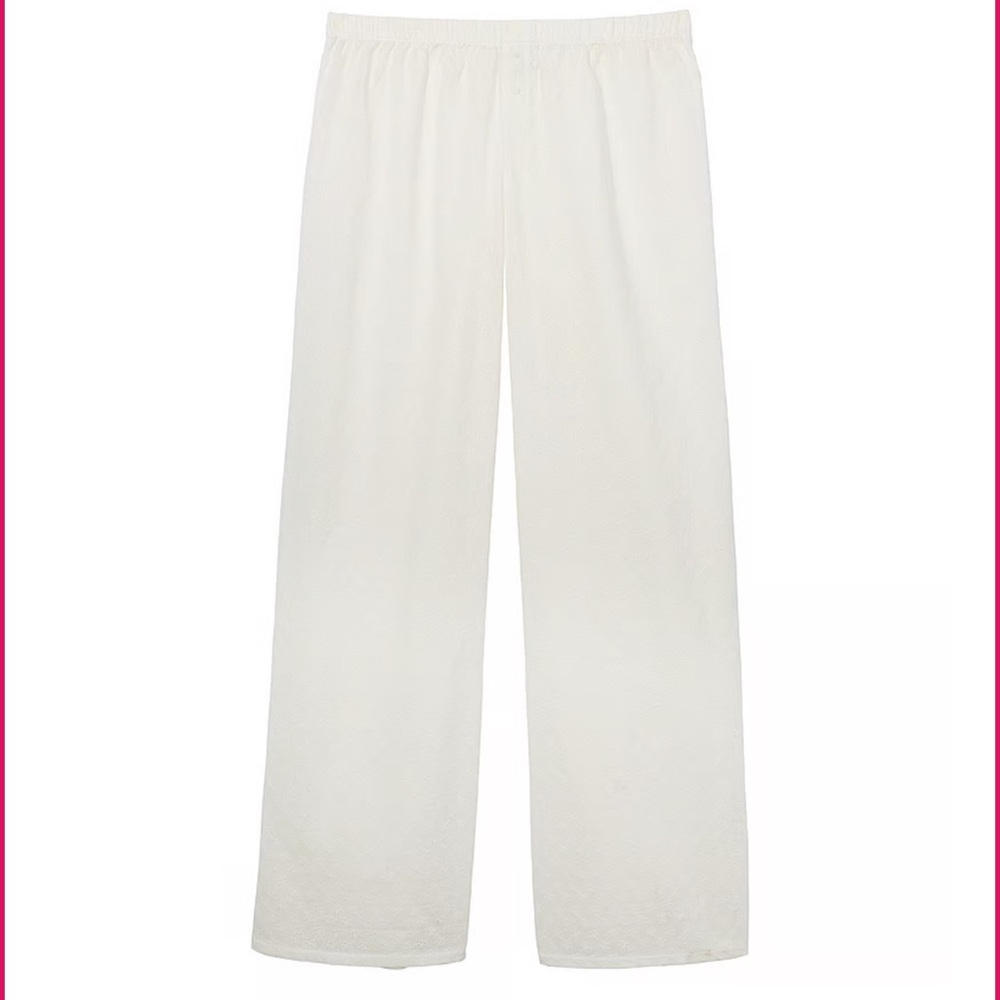 PINK BY FRANKIES BIKINIS GABRIELA EYELET PANT nwt